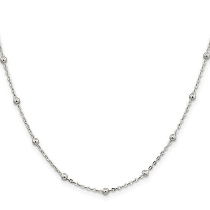 Sterlingsilber 1.3mm Fantasie Gekugelt Halskette