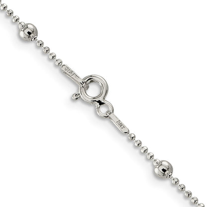Sterlingsilber 1.15mm Diamantiert Fantasie Gekugelt Halskette