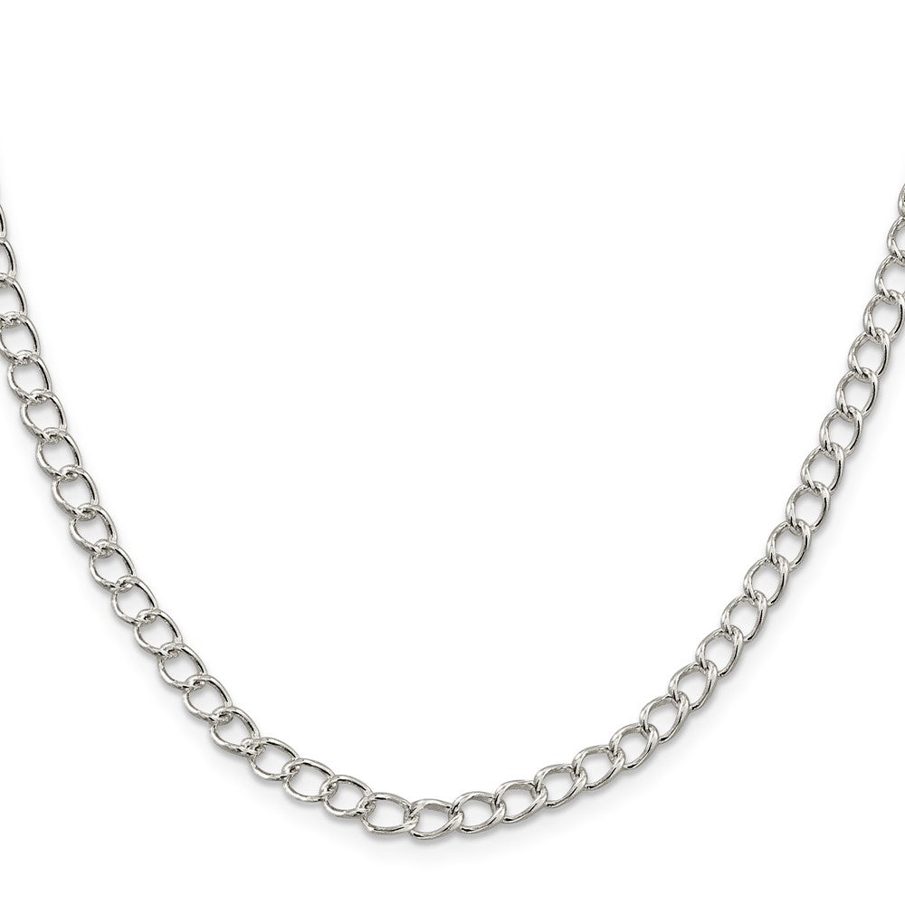 Sterlingsilber 4.5mm Halb Rund Draht Offen Panzer Halskette