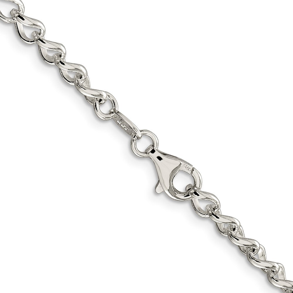 Sterlingsilber 4.5mm Halb Rund Draht Offen Panzer Halskette