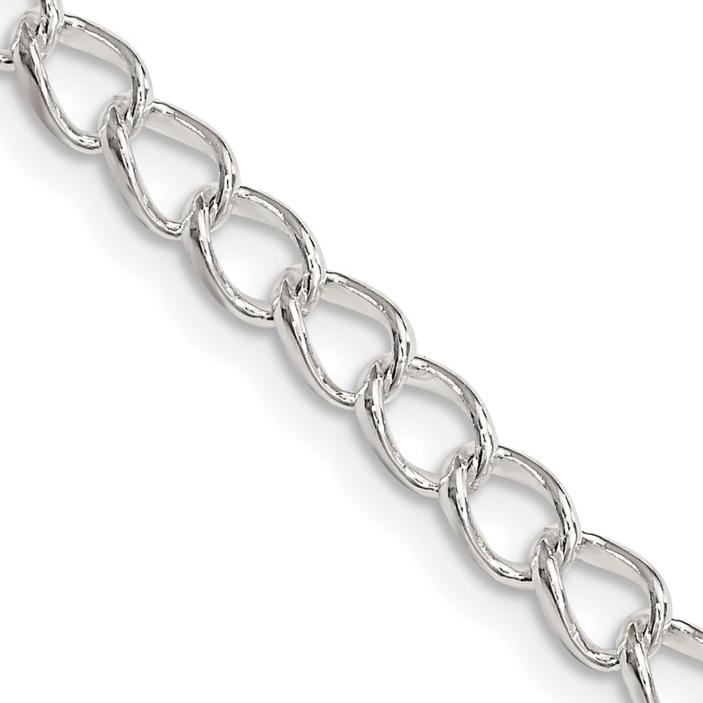 Sterlingsilber 4.5mm Halb Rund Draht Offen Panzer Halskette