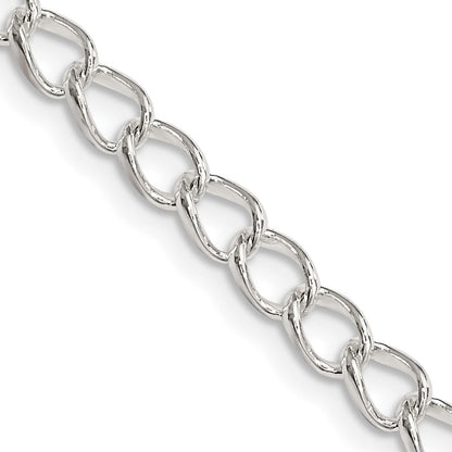 Sterlingsilber 4.5mm Halb Rund Draht Offen Panzer Halskette