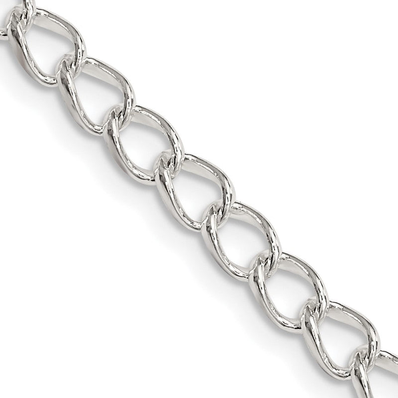 Sterlingsilber 4.5mm Halb Rund Draht Offen Panzer Halskette