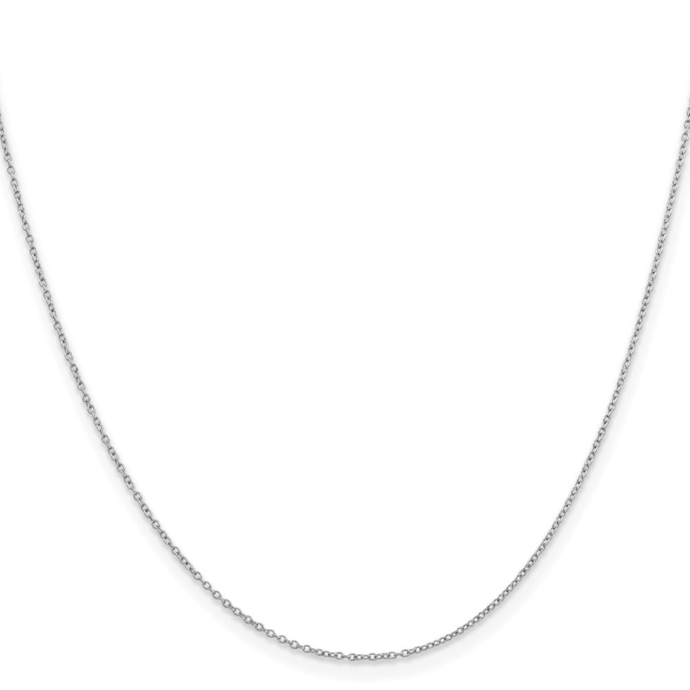 30 Zoll Sterlingsilber 1mm Rhodiniert Ankerkette Halskette