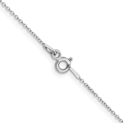 30 Zoll Sterlingsilber 1mm Rhodiniert Ankerkette Halskette
