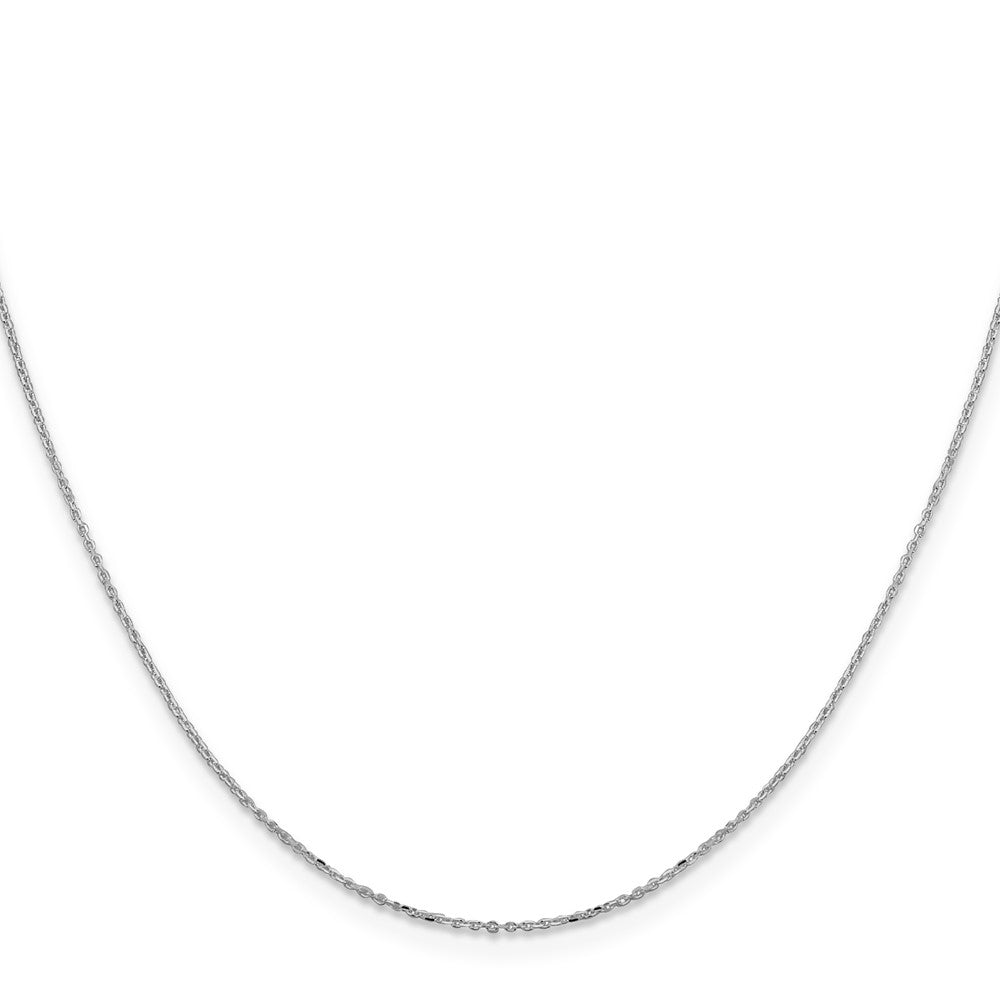 24 Zoll Sterlingsilber Rhodiniert 1mm 8 Sided Diamantiert Ankerkette Halskette