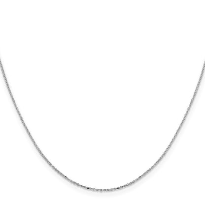 24 Zoll Sterlingsilber Rhodiniert 1mm 8 Sided Diamantiert Ankerkette Halskette