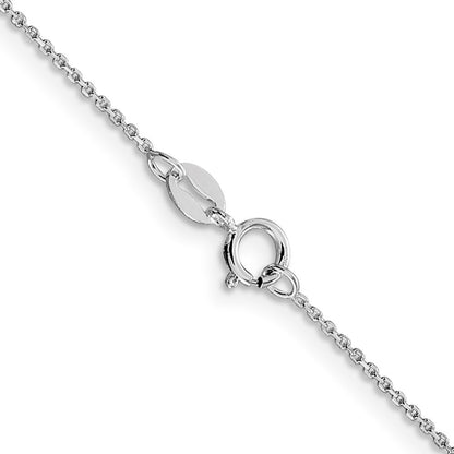24 Zoll Sterlingsilber Rhodiniert 1mm 8 Sided Diamantiert Ankerkette Halskette