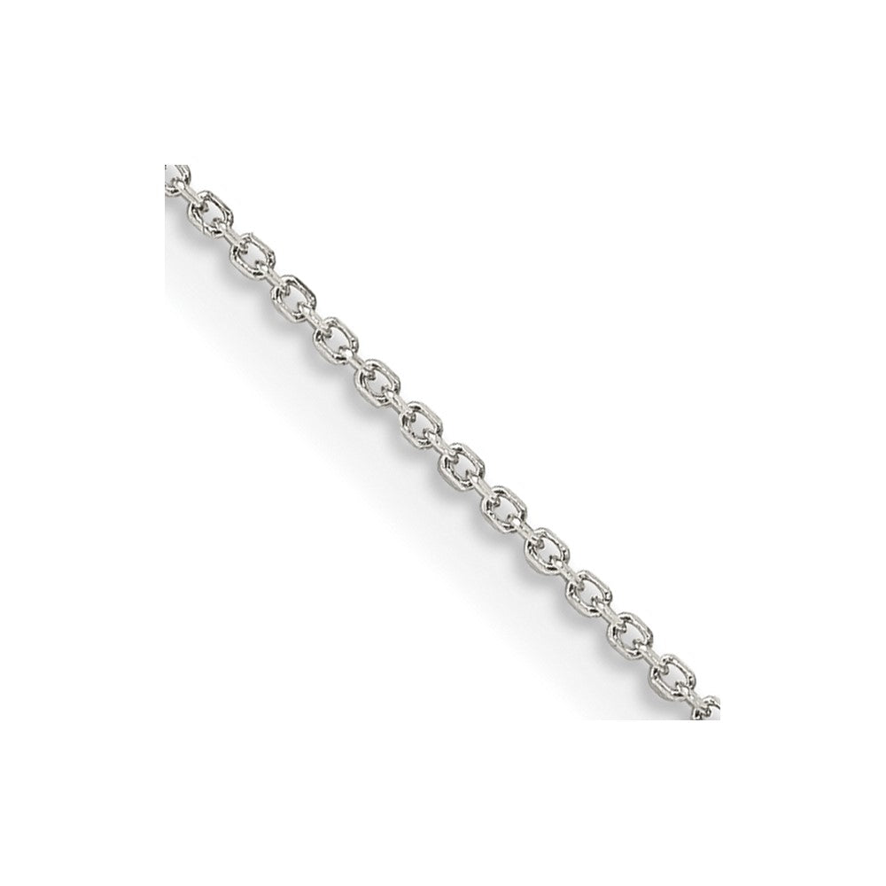 Sterlingsilber 1mm 8 Sided Diamantiert Ankerkette Kette mit 2 Zoll Verlängerung. Halskette