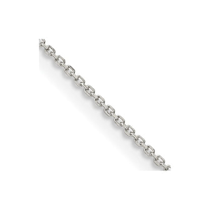 Sterlingsilber 1mm 8 Sided Diamantiert Ankerkette Kette mit 2 Zoll Verlängerung. Halskette