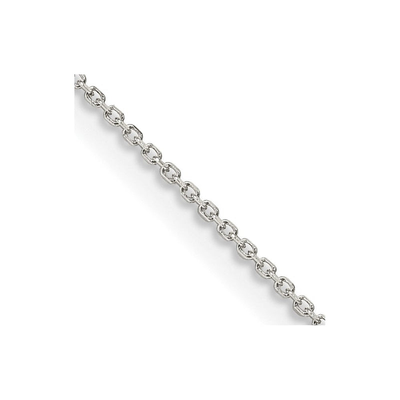 30 Zoll Sterlingsilber 1mm 8 Sided Diamantiert Ankerkette Halskette