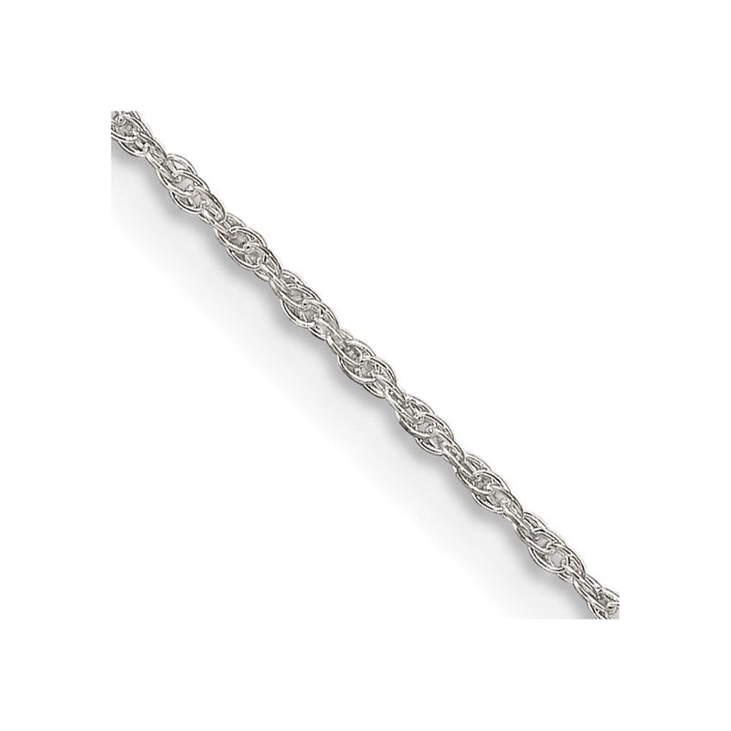 Sterlingsilber 1.25mm Loose Kordel Kette mit 2 Zoll Verlängerung. Halskette