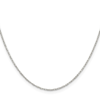 Sterlingsilber 1mm Diamantiert Lang Glieder Ankerkette Halskette