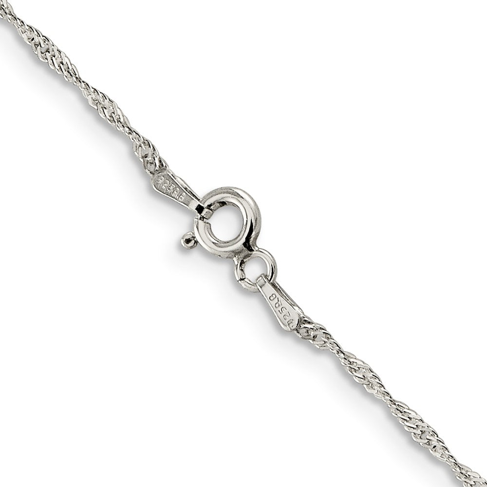 Sterlingsilber 1mm Diamantiert Lang Glieder Ankerkette Halskette
