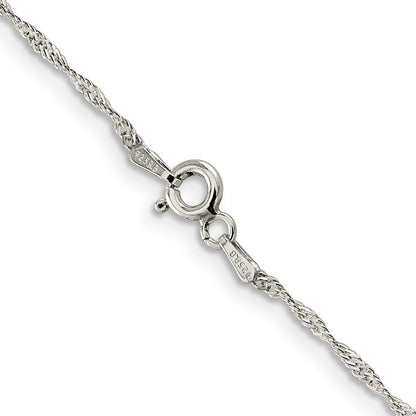 Sterlingsilber 1mm Diamantiert Lang Glieder Ankerkette Halskette