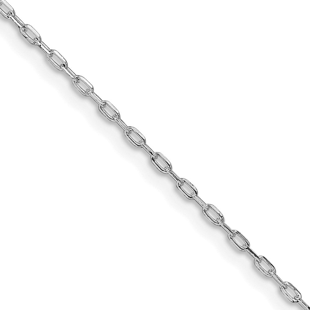 Sterlingsilber Rhodiniert 1mm Diamantiert Lang Glieder Ankerkette Kette