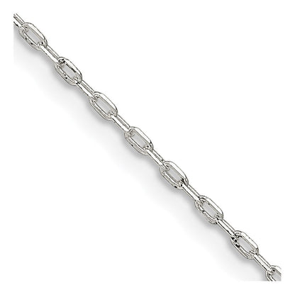 Sterlingsilber 1mm Diamantiert Lang Glieder Ankerkette Halskette