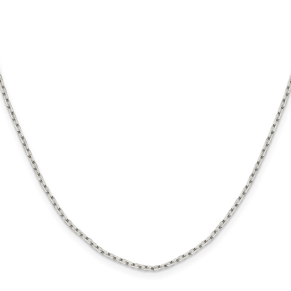 18 Zoll Sterlingsilber 1.65mm Diamantiert Lang Glieder Ankerkette Kette mit 2 Zoll Verlängerung.
