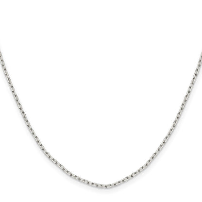 Sterlingsilber 1.65mm Diamantiert Lang Glieder Ankerkette Halskette