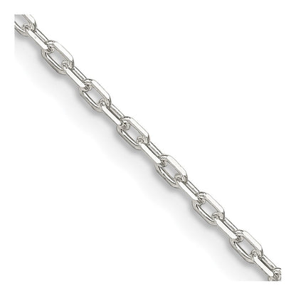 Sterlingsilber 1.65mm Diamantiert Lang Glieder Ankerkette Halskette