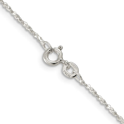 Sterlingsilber 1.2mm Gedreht Serpentine Halskette