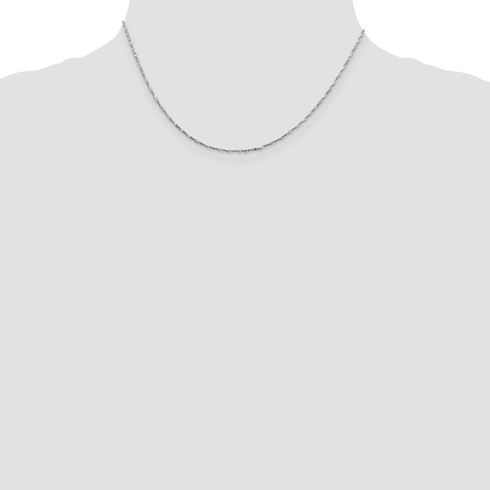 Sterlingsilber 1.2mm Gedreht Serpentine Halskette