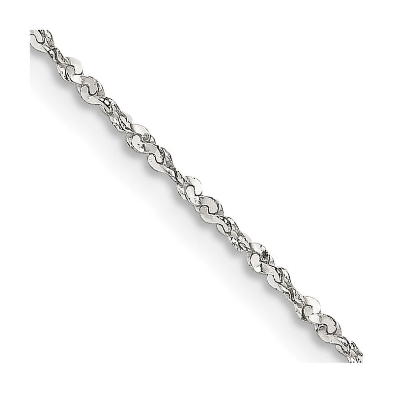 Sterlingsilber 1.2mm Gedreht Serpentine Halskette