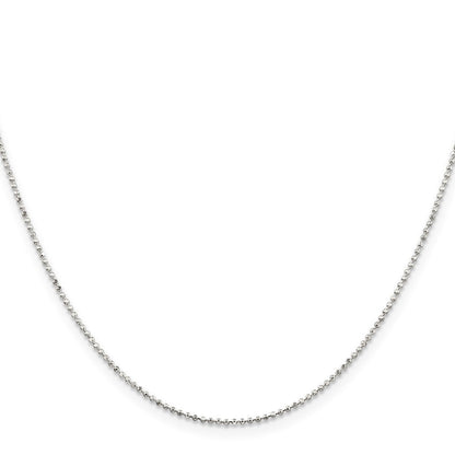 Sterlingsilber 1.05mm Quadratisch Fantasie Gekugelt Halskette