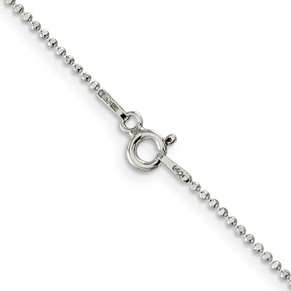 Sterlingsilber 1.05mm Quadratisch Fantasie Gekugelt Halskette