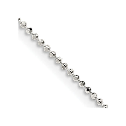 Sterlingsilber 1.05mm Quadratisch Fantasie Gekugelt Halskette