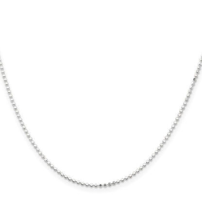 Sterlingsilber 1.15mm Quadratisch Fantasie Gekugelt Halskette