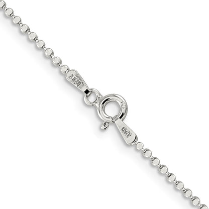 Sterlingsilber 1.15mm Quadratisch Fantasie Gekugelt Halskette