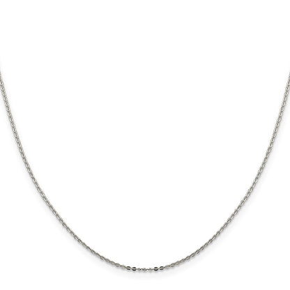 Sterlingsilber.9mm Flach Glieder Ankerkette Kette mit 2 Zoll Verlängerung. Halskette