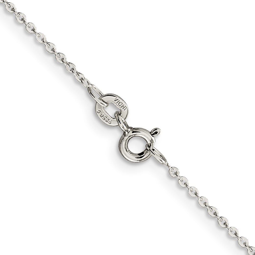 Sterlingsilber.9mm Flach Glieder Ankerkette Halskette