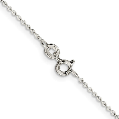 Sterlingsilber.9mm Flach Glieder Ankerkette Halskette