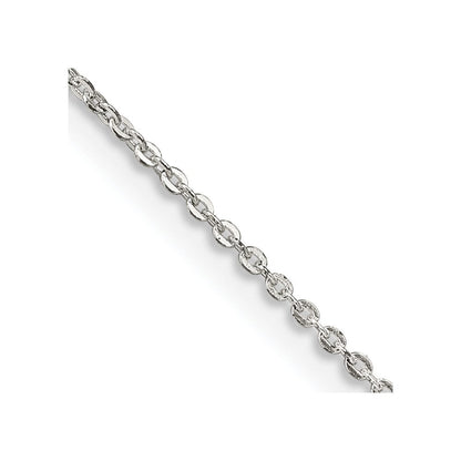 Sterlingsilber.9mm Flach Glieder Ankerkette Halskette
