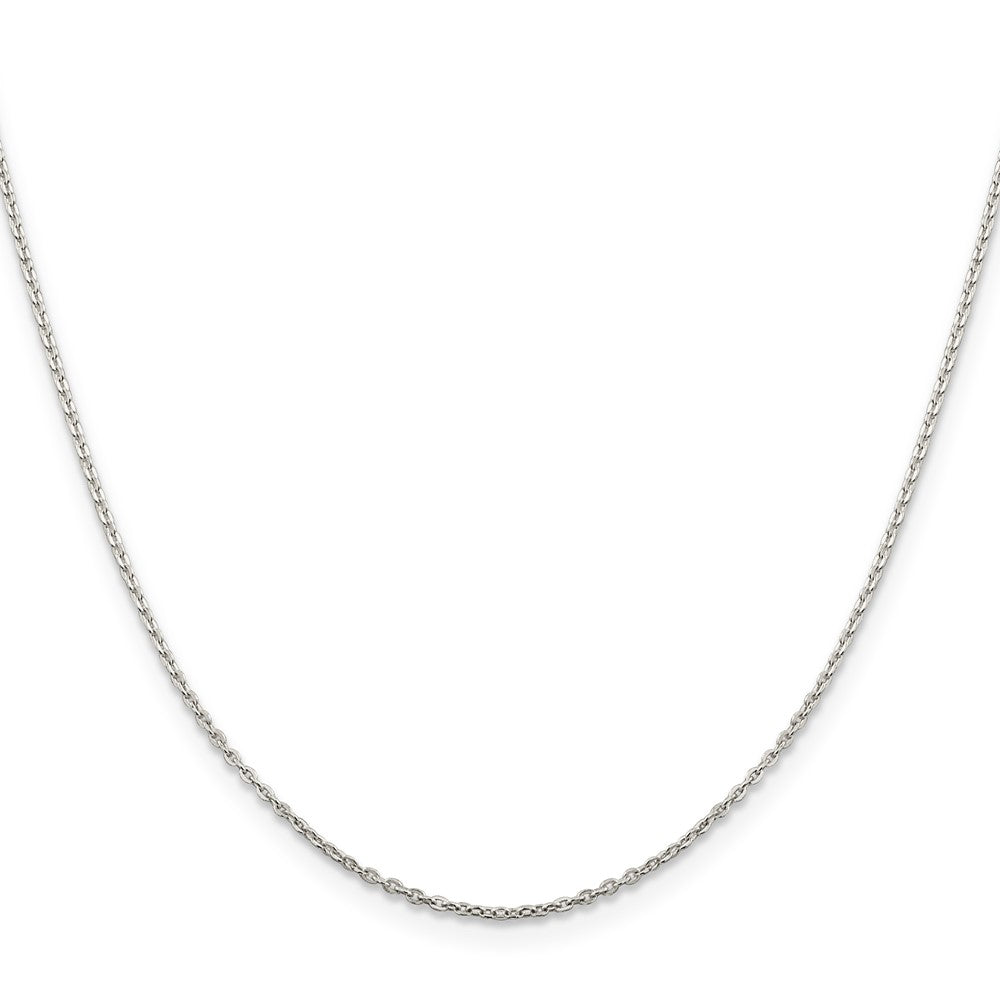 Sterlingsilber 1mm Flach Glieder Ankerkette Kette mit 2 Zoll Verlängerung. Halskette