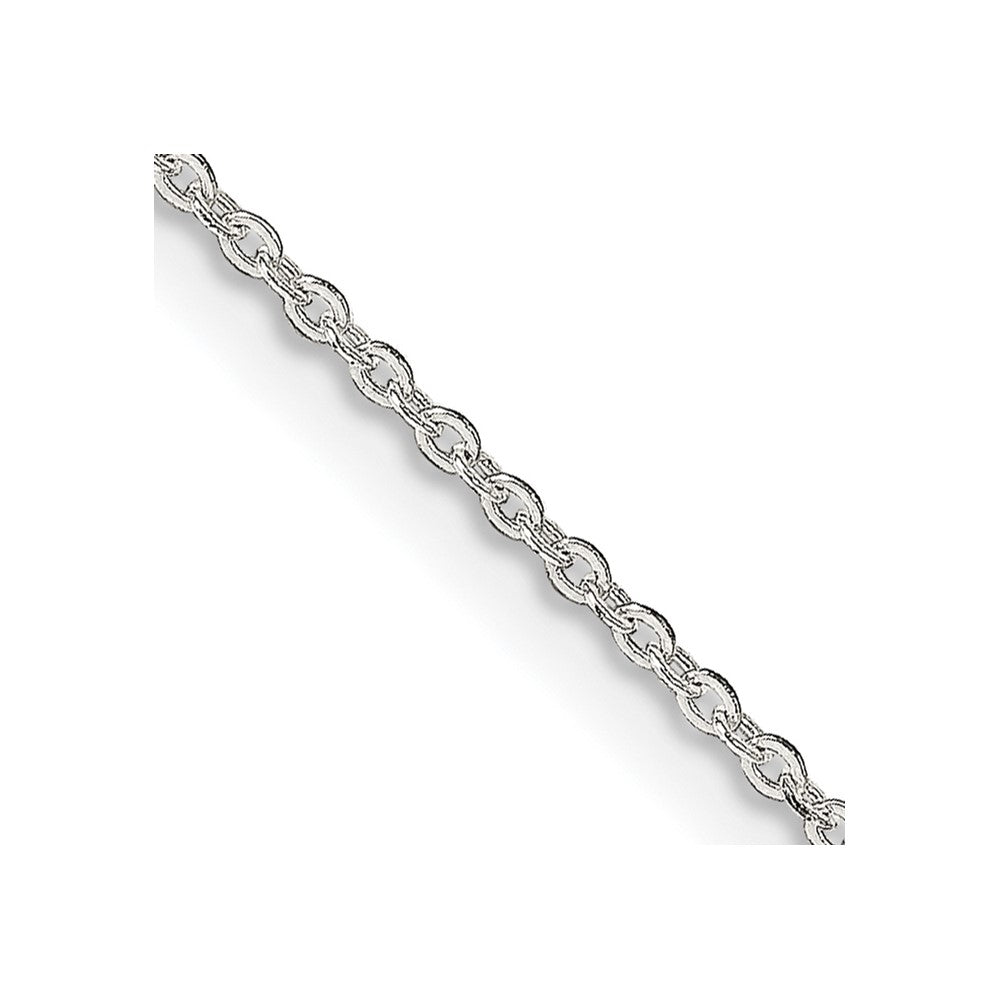 Sterlingsilber 1mm Flach Glieder Ankerkette Kette mit 2 Zoll Verlängerung. Halskette