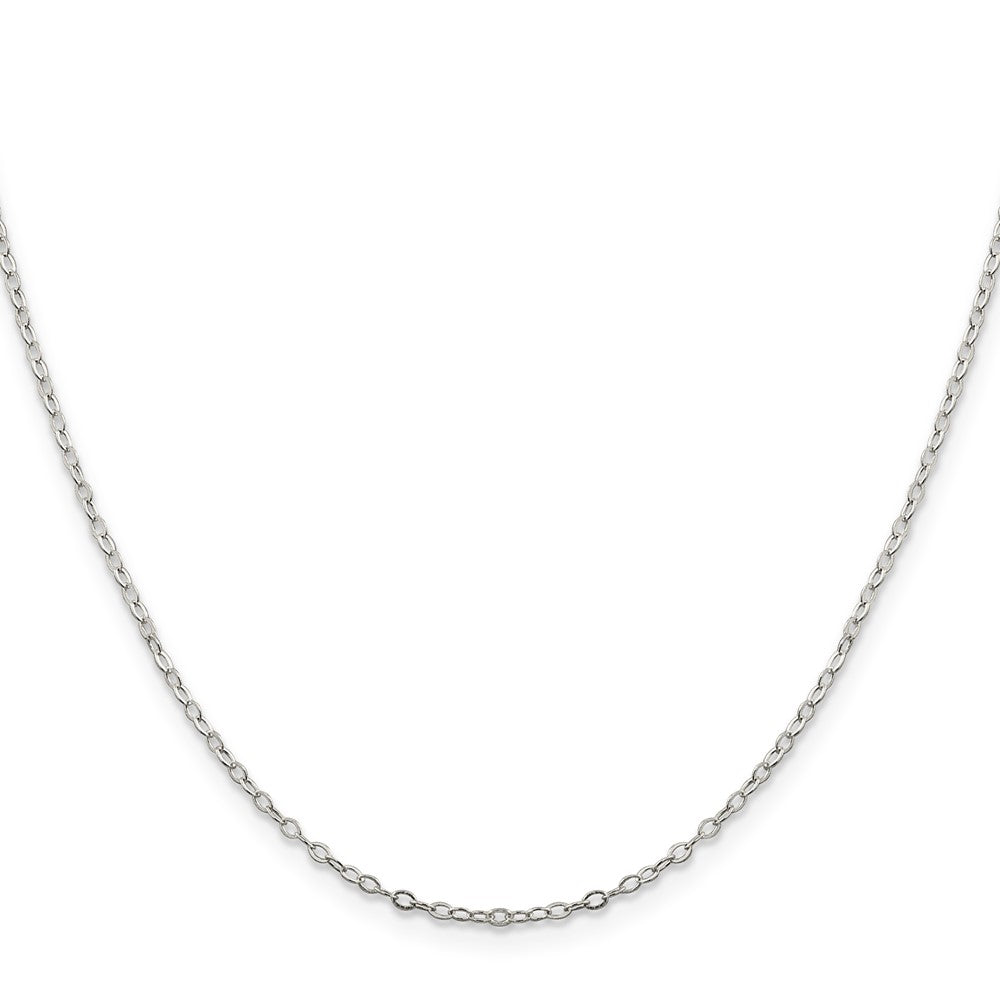 Sterlingsilber 1.5mm Flach Offen Oval Ankerkette Halskette