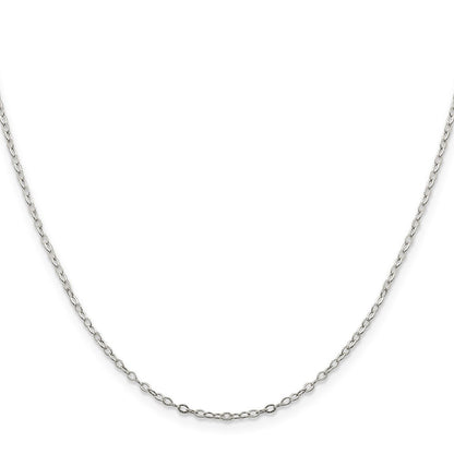 Sterlingsilber 1.5mm Flach Offen Oval Ankerkette Halskette