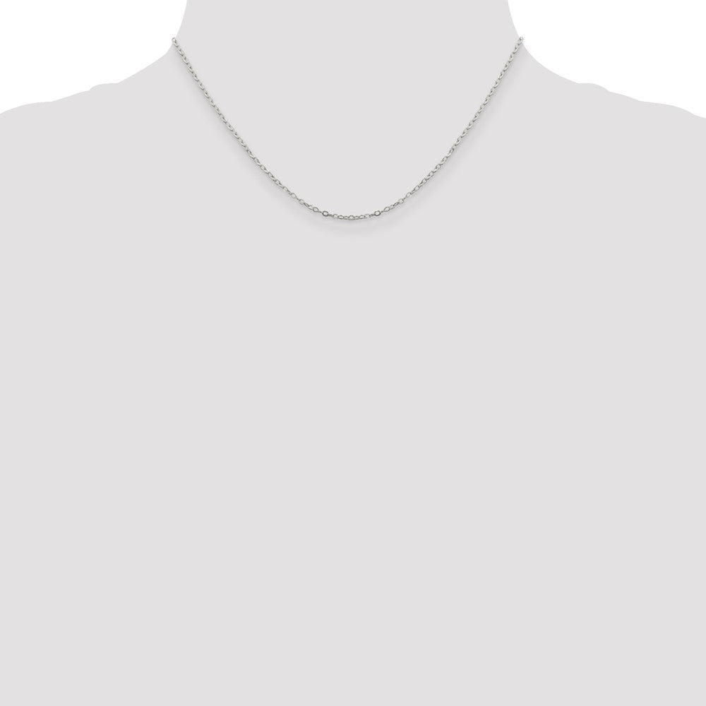Sterlingsilber 1.5mm Flach Offen Oval Ankerkette Halskette