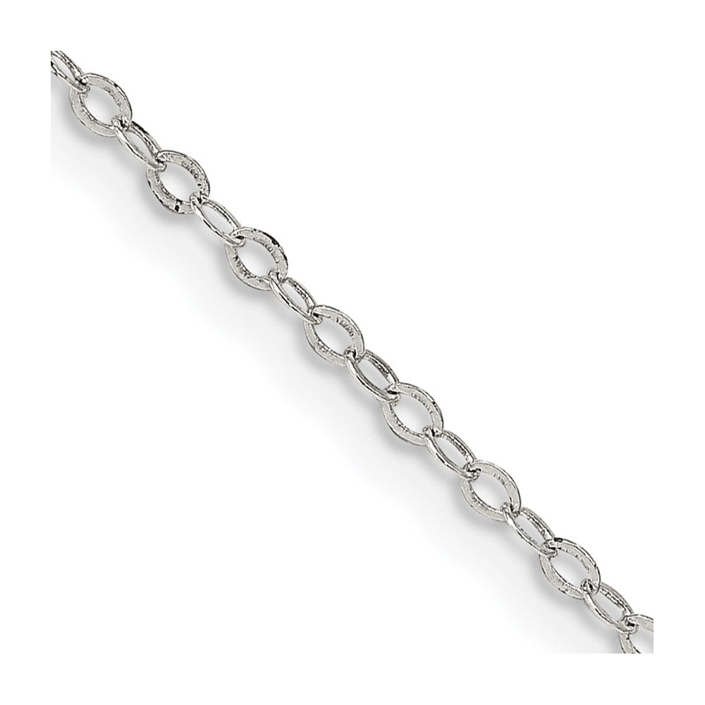 Sterlingsilber 1.5mm Flach Offen Oval Ankerkette Halskette