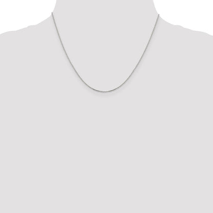 Sterlingsilber.95mm Diamantiert Forzantina Ankerkette Kette mit 2 Zoll Verlängerung. Halskette