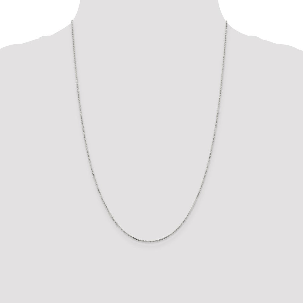 24 Zoll Sterlingsilber.95mm Diamantiert Forzantina Ankerkette Halskette
