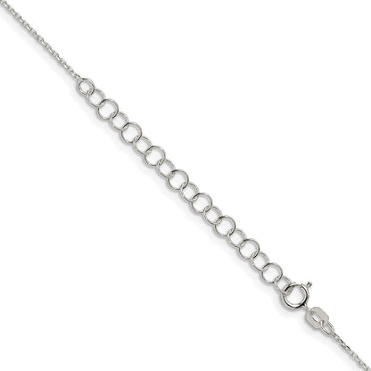 Sterlingsilber.95mm Diamantiert Forzantina Ankerkette Kette mit 2 Zoll Verlängerung. Halskette