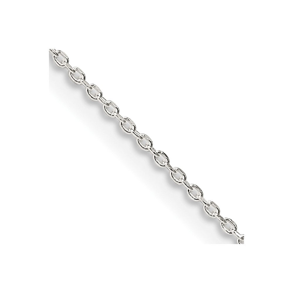 Sterlingsilber.95mm Diamantiert Forzantina Ankerkette Kette mit 2 Zoll Verlängerung. Halskette