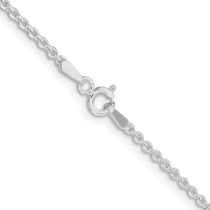 Sterlingsilber 1.85mm Diamantiert Forzantina Ankerkette Halskette