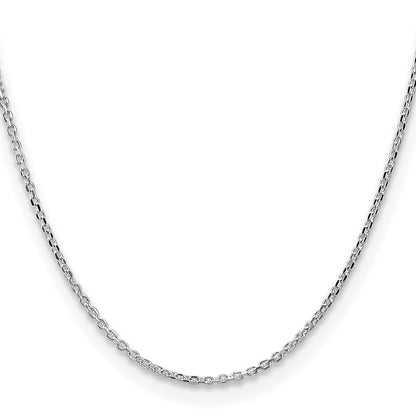 Sterlingsilber 2.1mm Diamantiert Forzantina Ankerkette Halskette