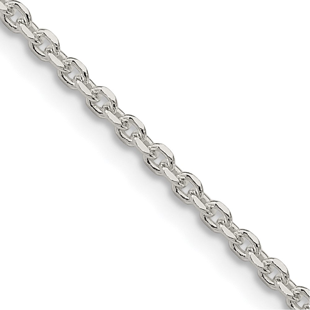 Sterlingsilber 2.1mm Diamantiert Forzantina Ankerkette Halskette