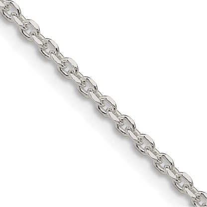 Sterlingsilber 2.1mm Diamantiert Forzantina Ankerkette Halskette